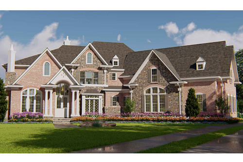 European House Plan - Avonstone Manor 77406 - Front Exterior