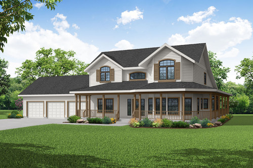 Farmhouse House Plan - Shelburn 93888 - Front Exterior