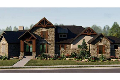 Craftsman House Plan - Canyon Creek 89231 - Front Exterior