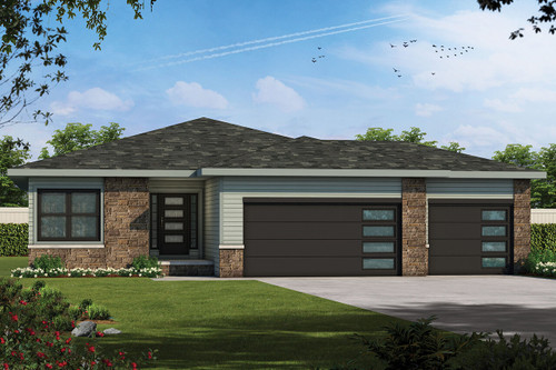 Contemporary House Plan - Rainey Chase 19494 - Front Exterior