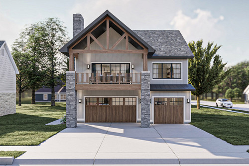 Craftsman House Plan - Meadow Lane 88883 - Front Exterior