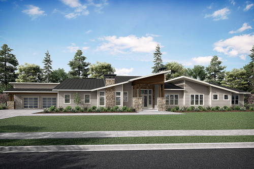 Contemporary House Plan - Pomona 86519 - Front Exterior
