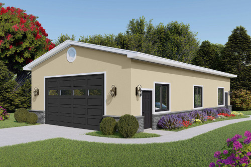 Traditional House Plan - Rounder Garage 90560 - Front Exterior