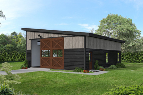 Country House Plan - Victoria Point RV Barn 85935 - Front Exterior