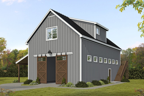 Country House Plan - Mesa Creek Barndo 2 28663 - Front Exterior