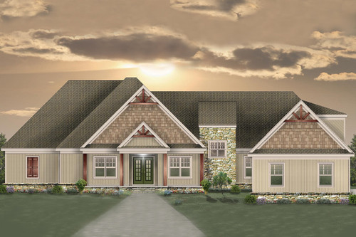 Craftsman House Plan - 59092 - Front Exterior