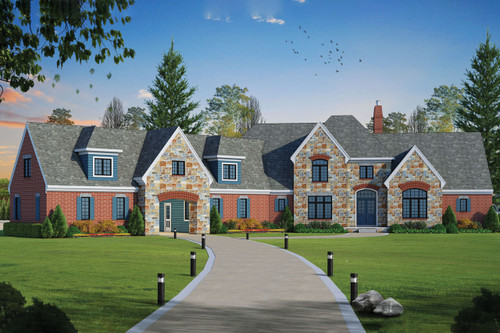 French Country House Plan - Jennifer 68762 - Front Exterior