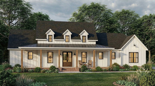 Farmhouse House Plan - Cherry Grove 25473 - Front Exterior