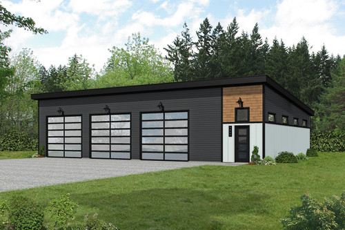 Contemporary House Plan - Hightower Spring RV Garag 99416 - Front Exterior