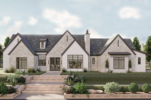French Country House Plan - Martin Falls 77119 - Front Exterior