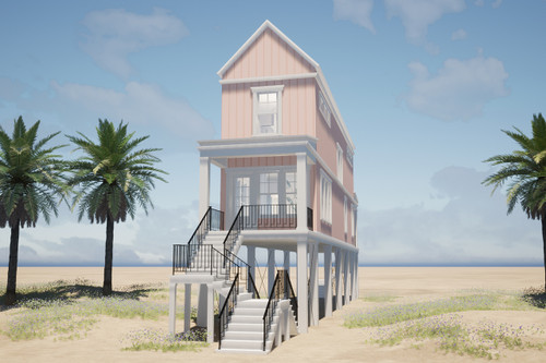 Traditional House Plan - Seaside  23567 - Front Exterior