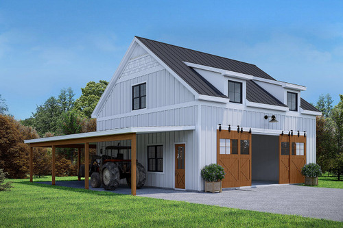 Country House Plan - Timberhill Trail Barn 28171 - Front Exterior