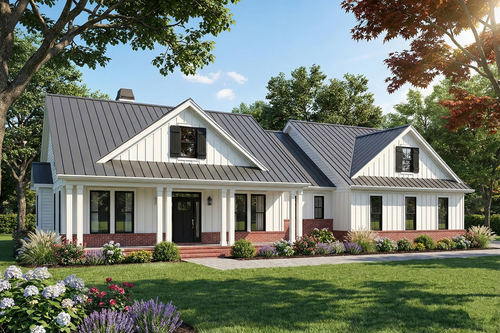 Farmhouse House Plan - 97621 - Front Exterior