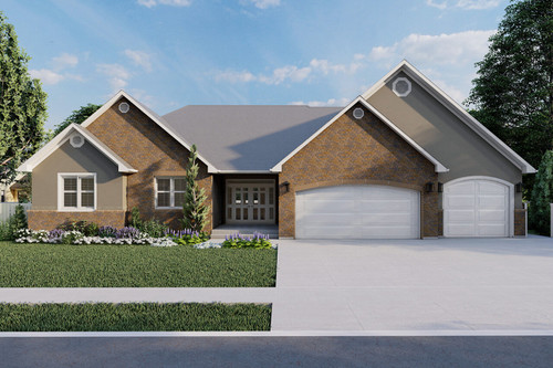 Ranch House Plan - Bishop 21561 - Front Exterior