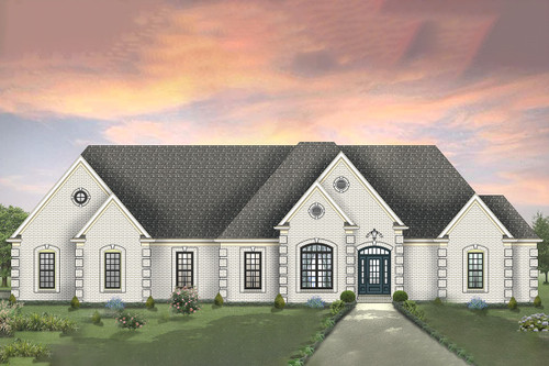 French Country House Plan - 56558 - Front Exterior