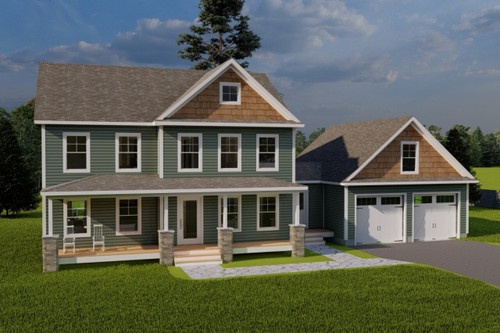 Colonial House Plan - Laurel Oak 25309 - Front Exterior