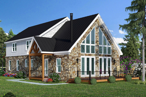 Craftsman House Plan - Navajo Peak 2 19040 - Right Exterior