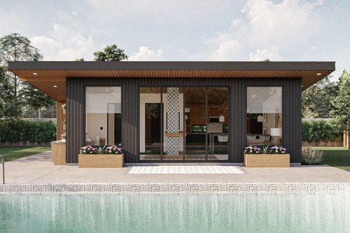 Modern House Plan - Regis Flats 96667 - Front Exterior