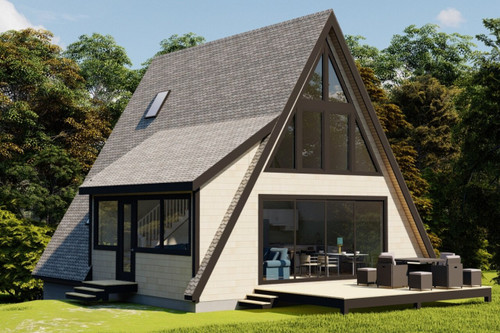 A-Frame House Plan - Frontier 73326 - Front Exterior