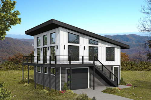 Modern House Plan - San Luis Valley Overlook 53231 - Right Exterior