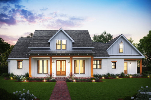 Farmhouse House Plan - Fox Run 45533 - Front Exterior