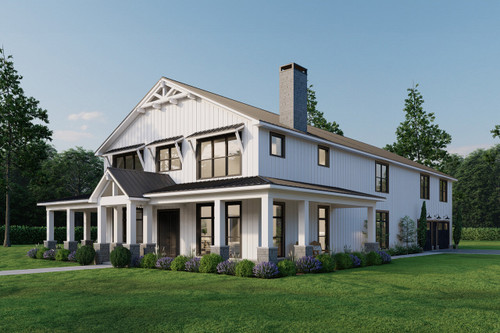 Farmhouse House Plan - Harmony Hills Farms 50574 - Front Exterior