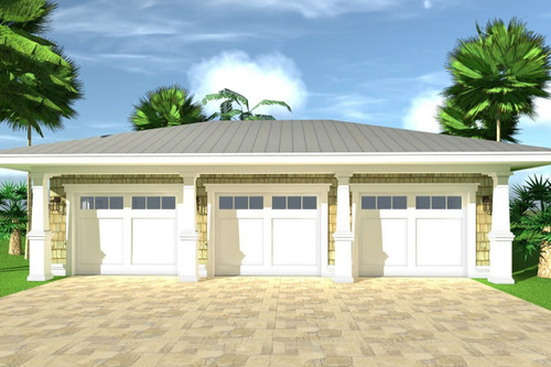 Cape Cod House Plan - Landlubber Garage 28682 - Front Exterior