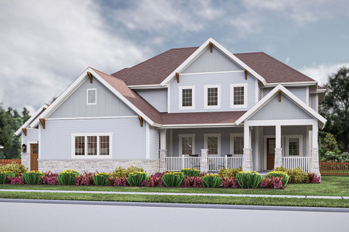 Craftsman House Plan - Brekinridge 14812 - Front Exterior