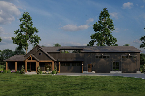 Farmhouse House Plan - Jackson Hole Farms II 21204 - Front Exterior