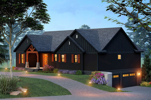 Modern House Plan - Center Hill Lake View 76497 - Front Exterior