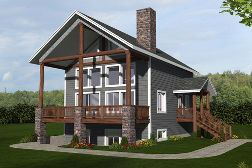 Lodge Style House Plan - 65173 - Front Exterior