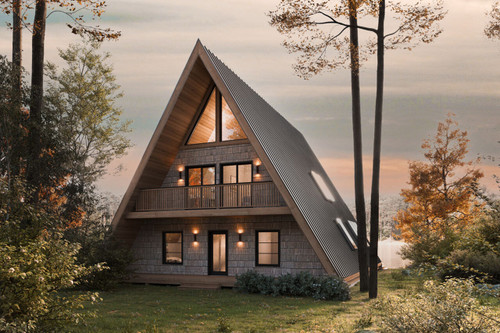 A-Frame House Plan - Cypress 76736 - Front Exterior