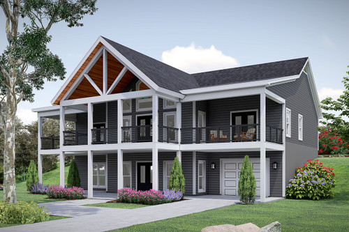 Craftsman House Plan - Possum Creek 63153 - Rear Exterior