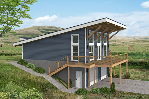 Modern House Plan - Water Valley Overlook 80091 - Left Exterior
