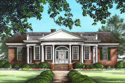 Classic House Plan - Miz Lossie's House 15942 - Front Exterior