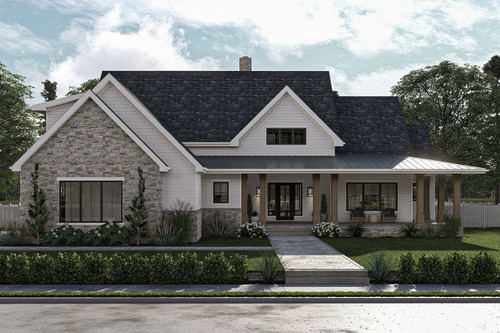 Farmhouse House Plan - Brinkman 77005 - Front Exterior