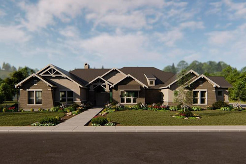 Craftsman House Plan - Sabine II 28782 - Front Exterior