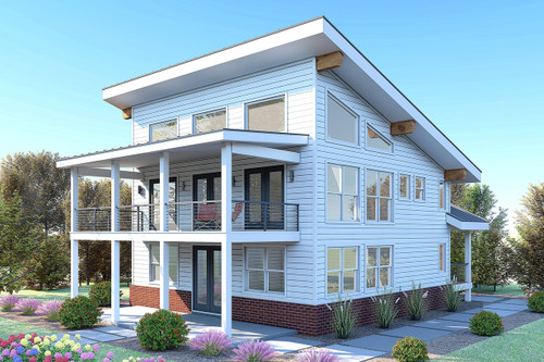 Modern House Plan - Boiling Springs Eagle 83154 - Rear Exterior