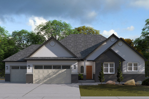 Craftsman House Plan - White 78033 - Front Exterior