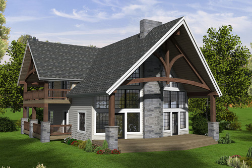 Mountain Rustic House Plan - 35371 - Front Exterior