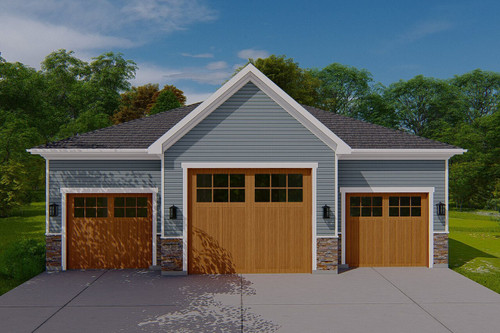 Traditional House Plan - Baird Garage 26967 - Front Exterior