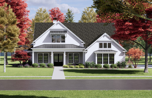 Craftsman House Plan - 45747 - Front Exterior