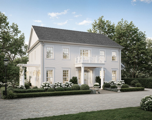 Colonial House Plan - Raleigh 41203 - Front Exterior