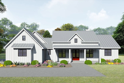 Farmhouse House Plan - Windward Farmhouse 56993 - Front Exterior