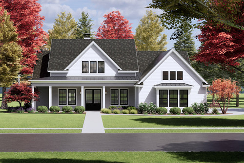 Farmhouse House Plan - 59770 - Front Exterior