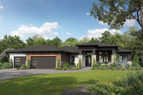 Prairie House Plan - Broadland 99498 - Front Exterior