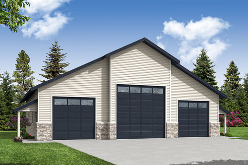 Traditional House Plan - Garage 52188 - Front Exterior