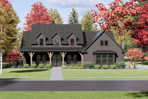 Farmhouse House Plan - 59468 - Front Exterior
