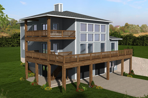 Contemporary House Plan - 39612 - Right Exterior