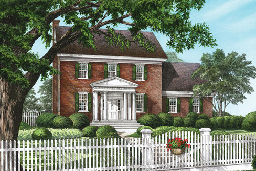 Colonial House Plan - Wakefield 70450 - Front Exterior